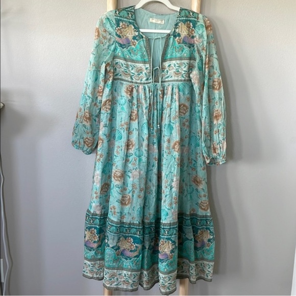 Spell & the Gypsy | Seashell boho midi dress in seafoam - Picture 14 of 16